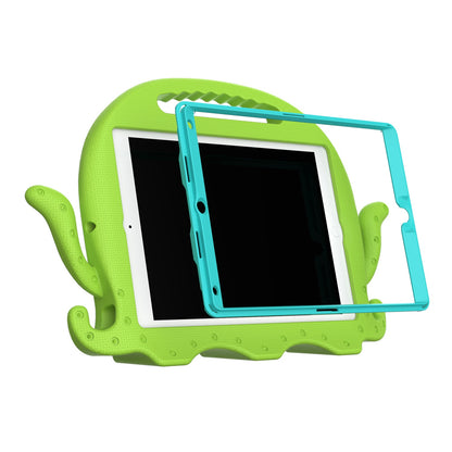 For iPad Pro 10.5-inch (2017)/iPad Air 10.5 inch (2019)/iPad 10.2 (2020)/(2019)/(2021) Cute Octopus Pen Slot Design EVA Case Impact-resistant Tablet Cover with Handle and Shoulder Strap