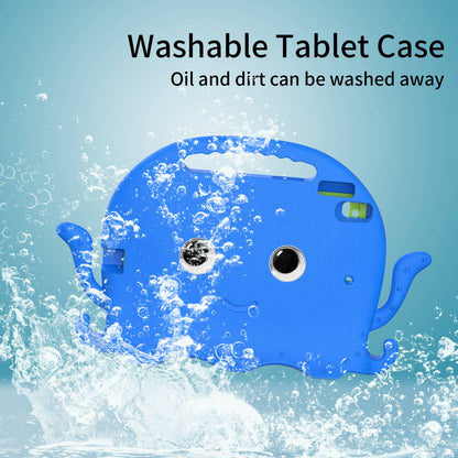 For iPad Pro 10.5-inch (2017)/iPad Air 10.5 inch (2019)/iPad 10.2 (2020)/(2019)/(2021) Cute Octopus Pen Slot Design EVA Case Impact-resistant Tablet Cover with Handle and Shoulder Strap