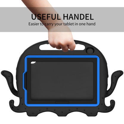 For iPad mini (2021) Cute Octopus Shape EVA Case Pen Slot Design Shockproof Tablet Cover with Handle and Shoulder Strap