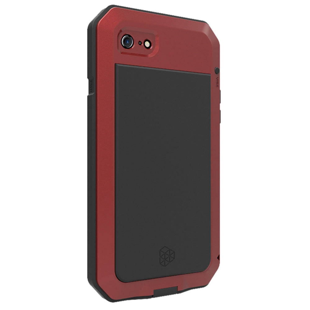 For iPhone SE (2020)/SE (2022)/7 4.7 inch/8 4.7 inch TPU + Metal + Tempered Glass Film Shockproof Phone Case Cover