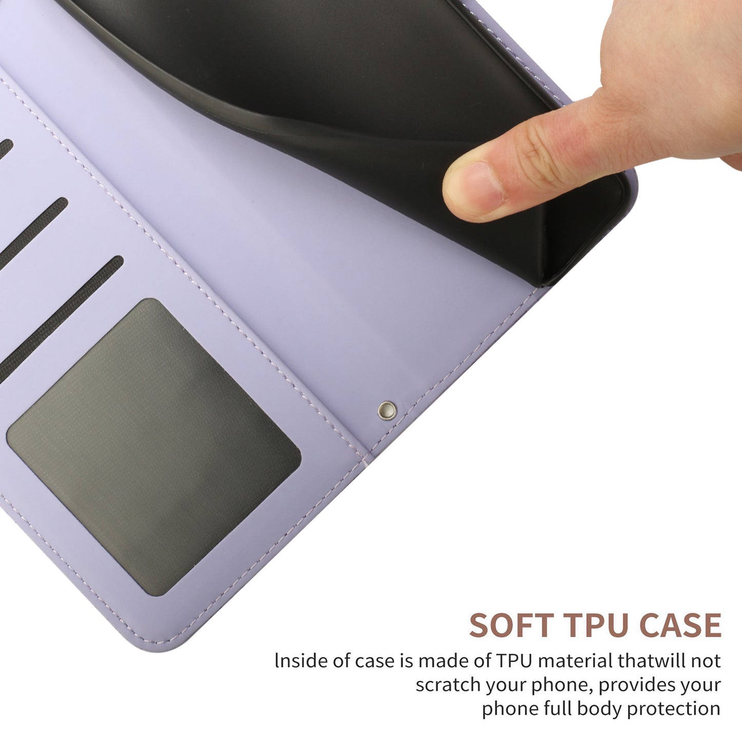 Wallet Stand Shockproof Case for iPhone 13 Pro 6.1 inch Skin-touch PU Leather Folio Flip Cover Stylish Butterflies Imprinted Anti-drop Phone Protector with Strap