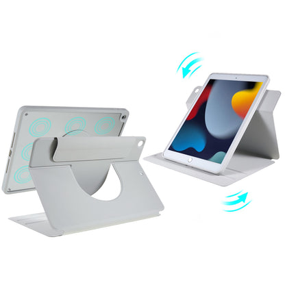 For iPad 10.2 (2021)/(2020)/(2019) Scratch Resistant Case 2 in 1 Detachable Skin-touch Tablet Stand Cover Support 360-degree Rotating