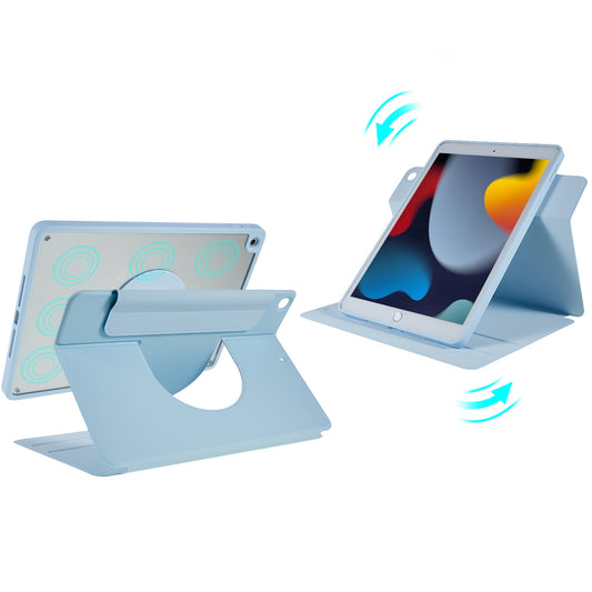For iPad 10.2 (2021)/(2020)/(2019) Scratch Resistant Case 2 in 1 Detachable Skin-touch Tablet Stand Cover Support 360-degree Rotating