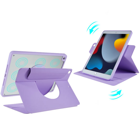 For iPad 10.2 (2021)/(2020)/(2019) Scratch Resistant Case 2 in 1 Detachable Skin-touch Tablet Stand Cover Support 360-degree Rotating