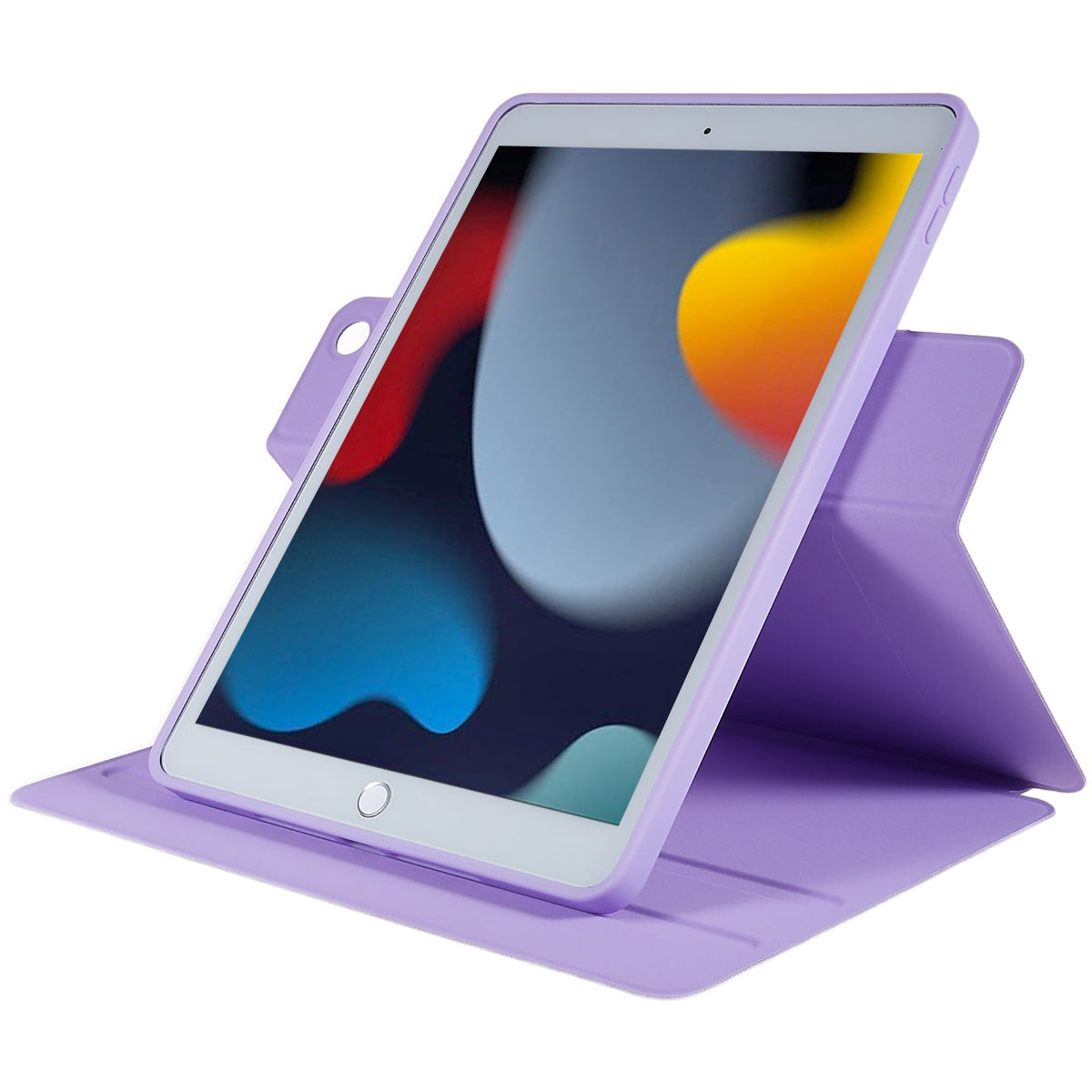 For iPad 10.2 (2021)/(2020)/(2019) Scratch Resistant Case 2 in 1 Detachable Skin-touch Tablet Stand Cover Support 360-degree Rotating