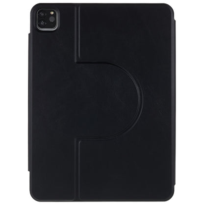 For iPad Pro 12.9-inch (2021)/(2020)/(2018) Skin-touch Shockproof Case 360-degree Rotating 2 in 1 Detachable Tablet Cover with Stand