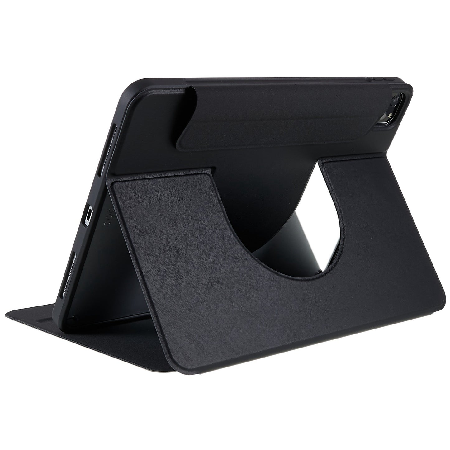 For iPad Pro 12.9-inch (2021)/(2020)/(2018) Skin-touch Shockproof Case 360-degree Rotating 2 in 1 Detachable Tablet Cover with Stand