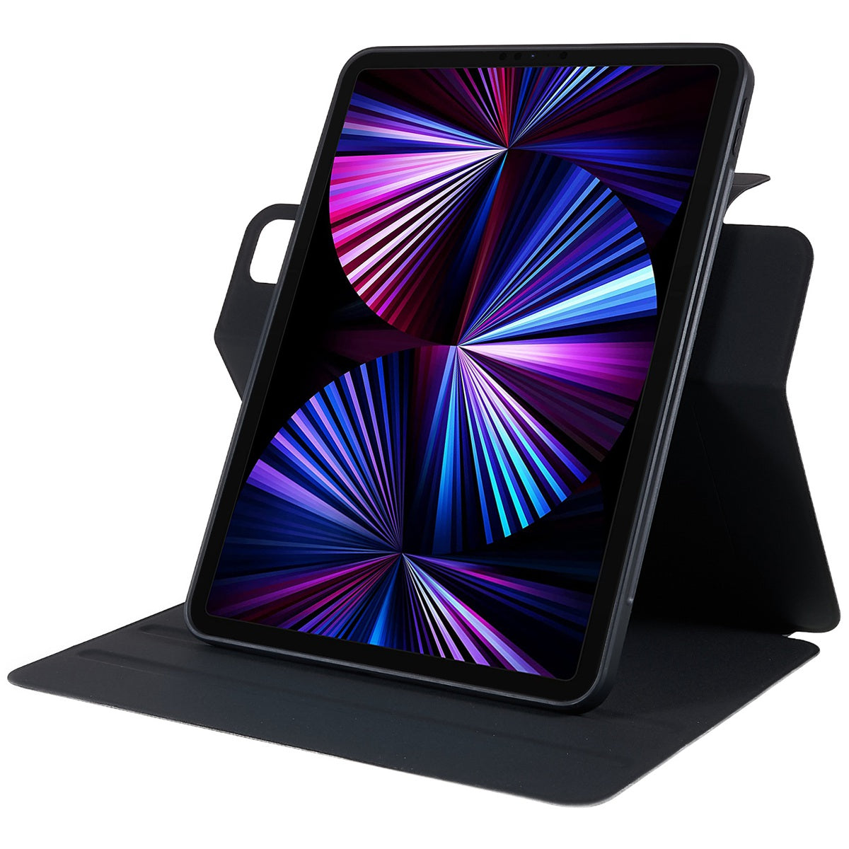 For iPad Pro 12.9-inch (2021)/(2020)/(2018) Skin-touch Shockproof Case 360-degree Rotating 2 in 1 Detachable Tablet Cover with Stand