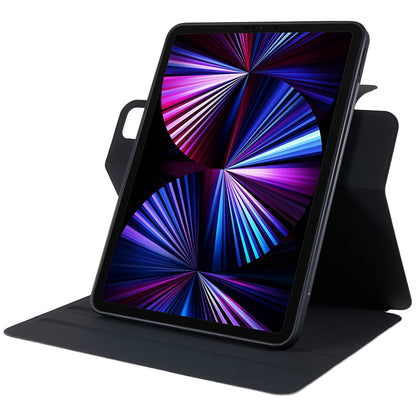 For iPad Pro 12.9-inch (2021)/(2020)/(2018) Skin-touch Shockproof Case 360-degree Rotating 2 in 1 Detachable Tablet Cover with Stand