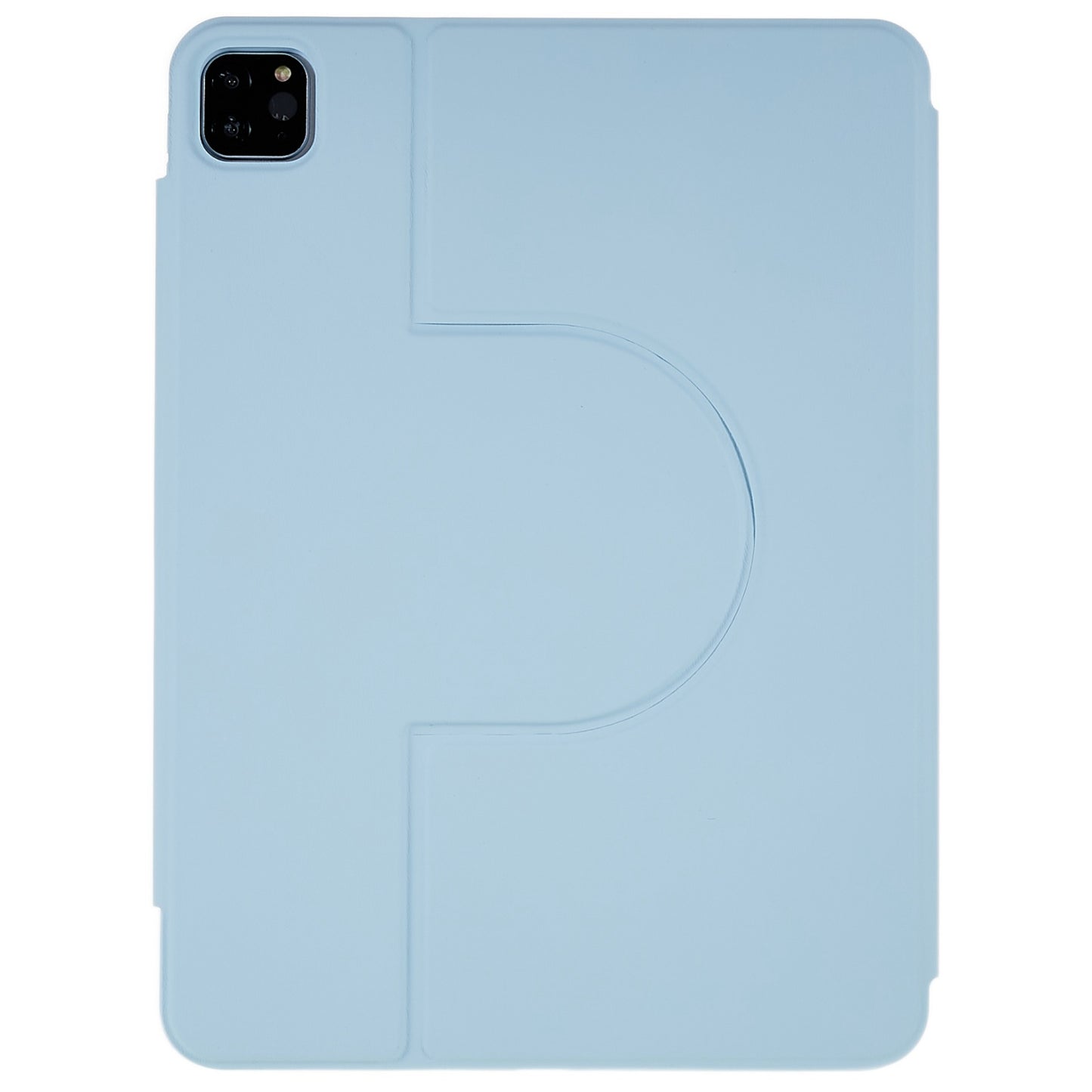 For iPad Pro 12.9-inch (2021)/(2020)/(2018) Skin-touch Shockproof Case 360-degree Rotating 2 in 1 Detachable Tablet Cover with Stand