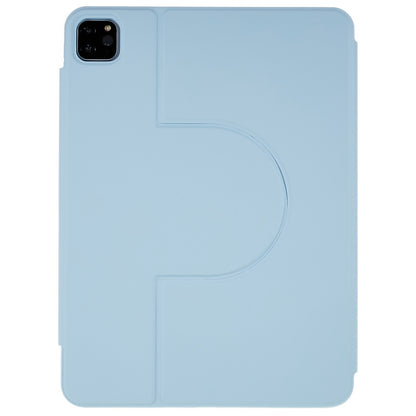 For iPad Pro 12.9-inch (2021)/(2020)/(2018) Skin-touch Shockproof Case 360-degree Rotating 2 in 1 Detachable Tablet Cover with Stand