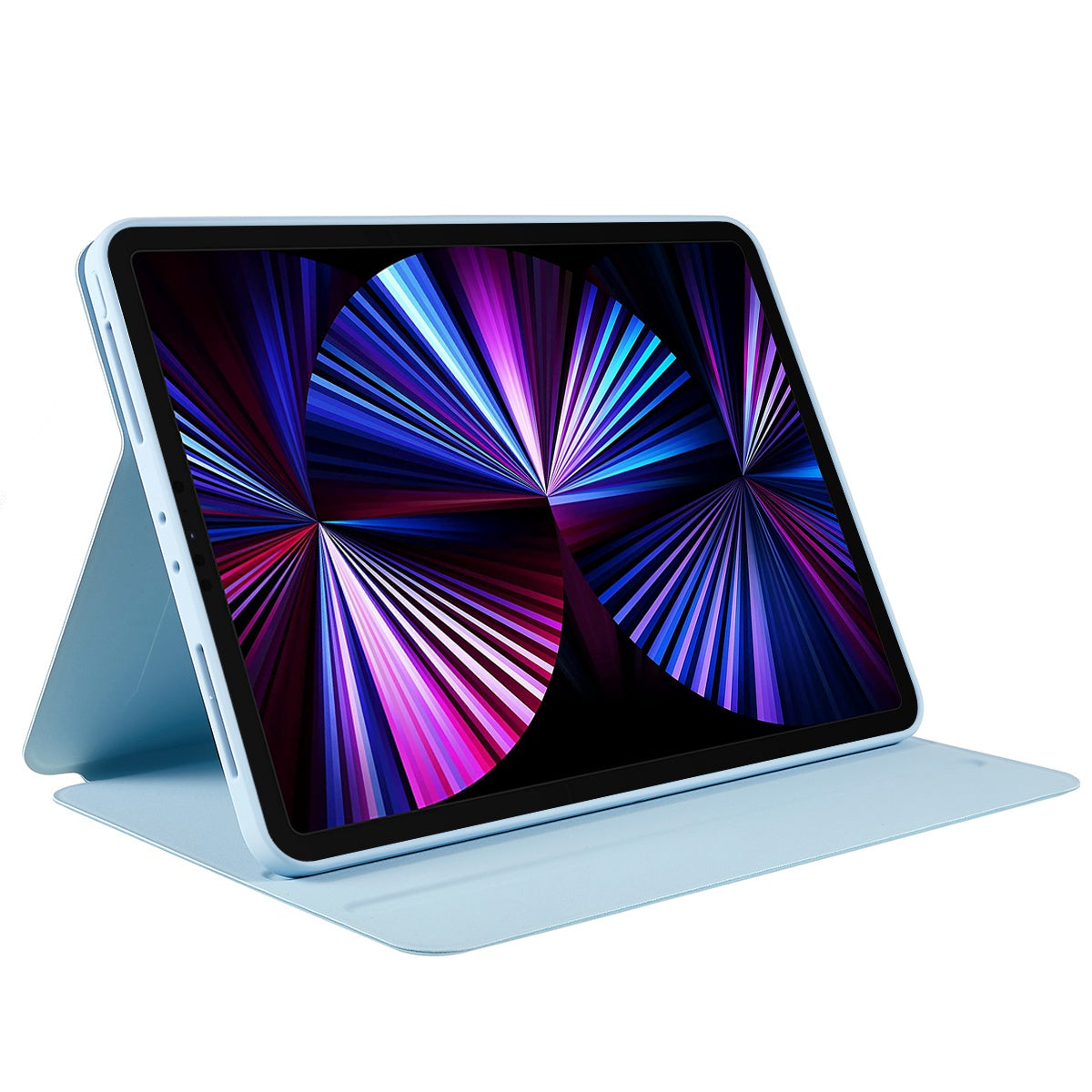 For iPad Pro 12.9-inch (2021)/(2020)/(2018) Skin-touch Shockproof Case 360-degree Rotating 2 in 1 Detachable Tablet Cover with Stand