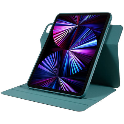 For iPad Pro 12.9-inch (2021)/(2020)/(2018) Skin-touch Shockproof Case 360-degree Rotating 2 in 1 Detachable Tablet Cover with Stand