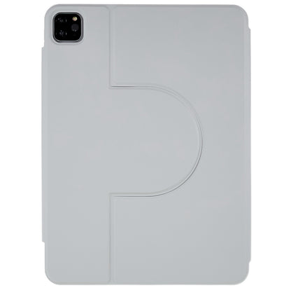 For iPad Pro 12.9-inch (2021)/(2020)/(2018) Skin-touch Shockproof Case 360-degree Rotating 2 in 1 Detachable Tablet Cover with Stand