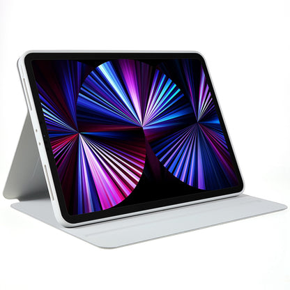 For iPad Pro 12.9-inch (2021)/(2020)/(2018) Skin-touch Shockproof Case 360-degree Rotating 2 in 1 Detachable Tablet Cover with Stand