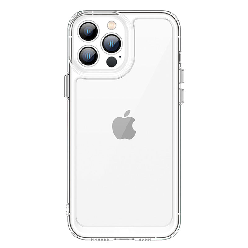 TPU + Acrylic Hybrid Case for iPhone 13 Pro 6.1 inch, Independent PC Buttons Protective Phone Cover