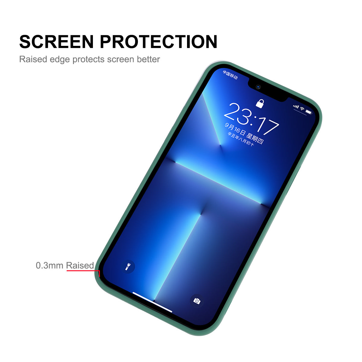 ENKAY HAT PRINCE Liquid Silicone Phone Case for iPhone 13 Pro 6.1 inch, Precise Cutout Camera Lens Protection Drop-proof Protective Cover