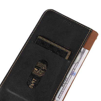 KHAZNEH for iPhone 13 Pro 6.1 inch Magnetic Suction Genuine Cowhide Leather Wallet Case Nappa Texture Flip Folio Stand View Phone Cover