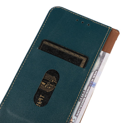 KHAZNEH for iPhone 13 Pro 6.1 inch Magnetic Suction Genuine Cowhide Leather Wallet Case Nappa Texture Flip Folio Stand View Phone Cover