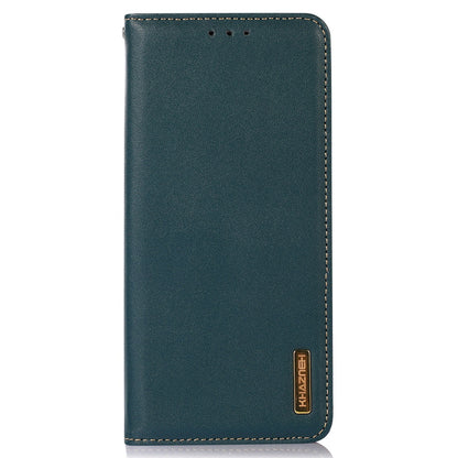 KHAZNEH for iPhone 13 Pro 6.1 inch Magnetic Suction Genuine Cowhide Leather Wallet Case Nappa Texture Flip Folio Stand View Phone Cover
