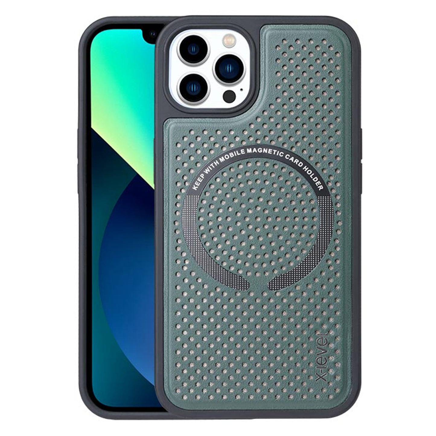 X-LEVEL Magic Magnets II Series Phone Case for iPhone 13 Pro 6.1 inch Compatible with MagSafe Wireless Charging, Hard PC Soft TPU Heat Dissipation Cover