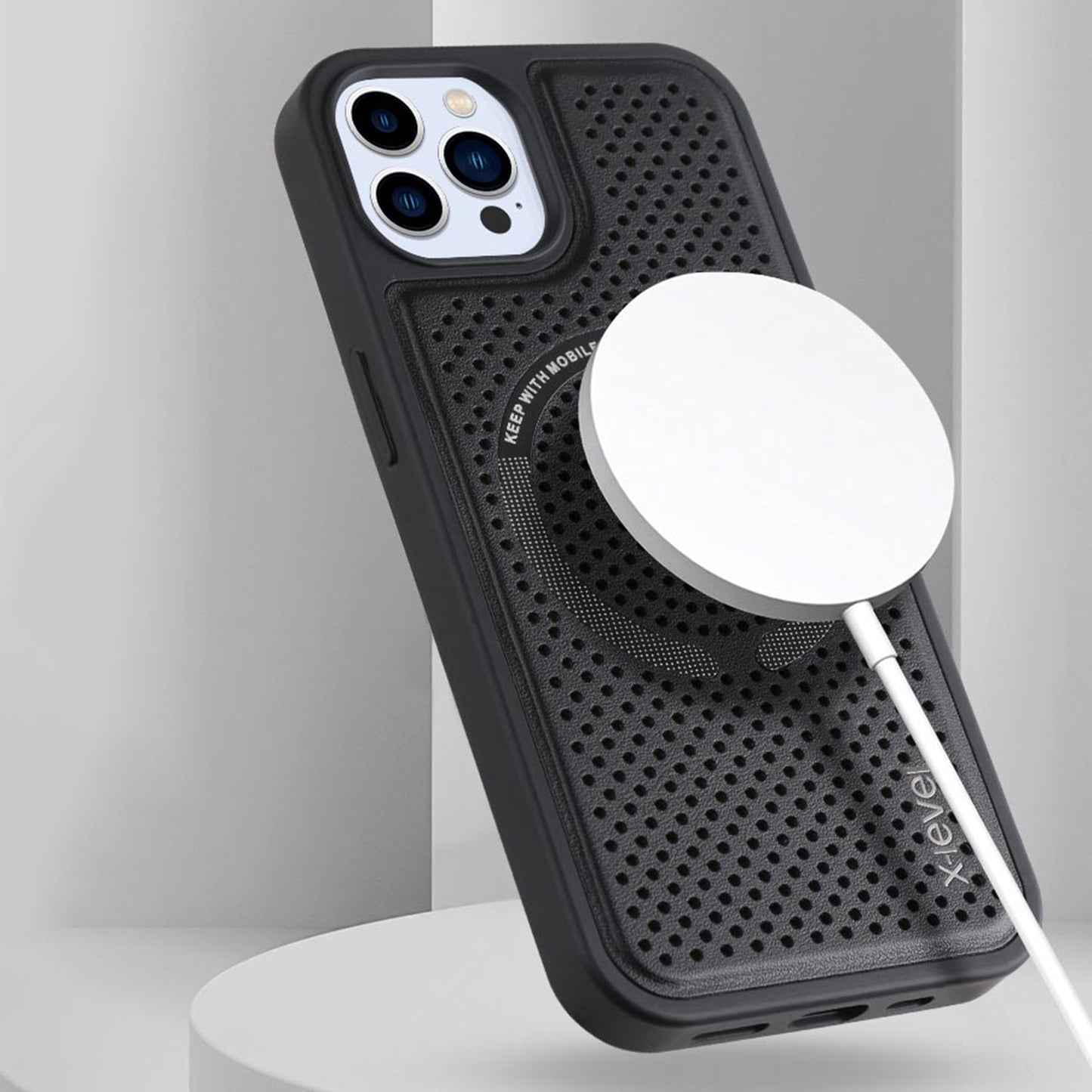 X-LEVEL Magic Magnets II Series Phone Case for iPhone 13 Pro 6.1 inch Compatible with MagSafe Wireless Charging, Hard PC Soft TPU Heat Dissipation Cover