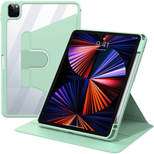 For iPad Air (2020) / iPad Pro 11 inch (2020) / (2018) / (2021) 360 Degree Rotary Stand PU Leather Tablet Case Auto Wake / Sleep Cover with Pen Slot