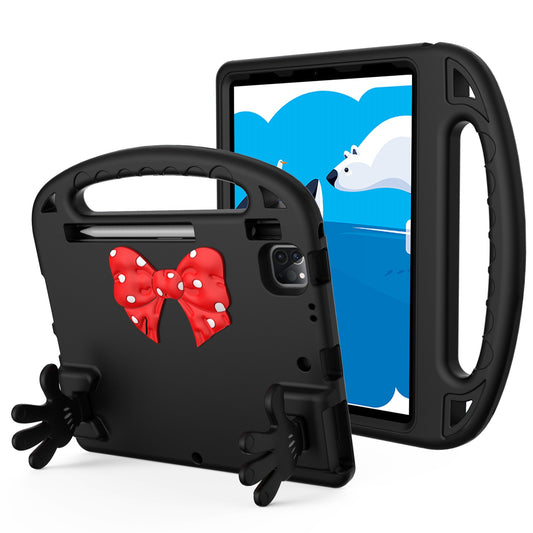 For iPad Air (2022)/(2020)/iPad Pro 11-inch (2021)/(2020)/(2018) Mini Palm Shape Kickstand Hand Grip EVA Case Shockproof Tablet Cover with Pen Slot