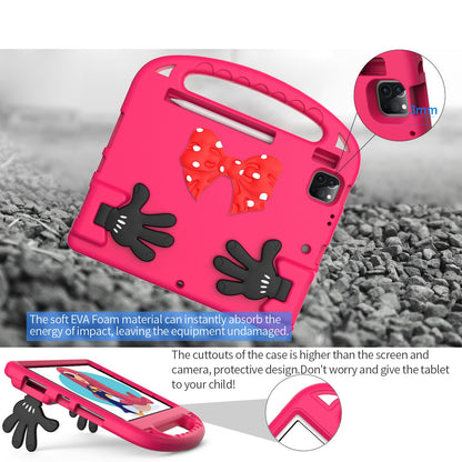 For iPad Air (2022)/(2020)/iPad Pro 11-inch (2021)/(2020)/(2018) Mini Palm Shape Kickstand Hand Grip EVA Case Shockproof Tablet Cover with Pen Slot