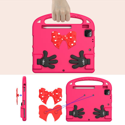 For iPad Air (2022)/(2020)/iPad Pro 11-inch (2021)/(2020)/(2018) Mini Palm Shape Kickstand Hand Grip EVA Case Shockproof Tablet Cover with Pen Slot