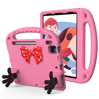 For iPad Air (2022)/(2020)/iPad Pro 11-inch (2021)/(2020)/(2018) Mini Palm Shape Kickstand Hand Grip EVA Case Shockproof Tablet Cover with Pen Slot