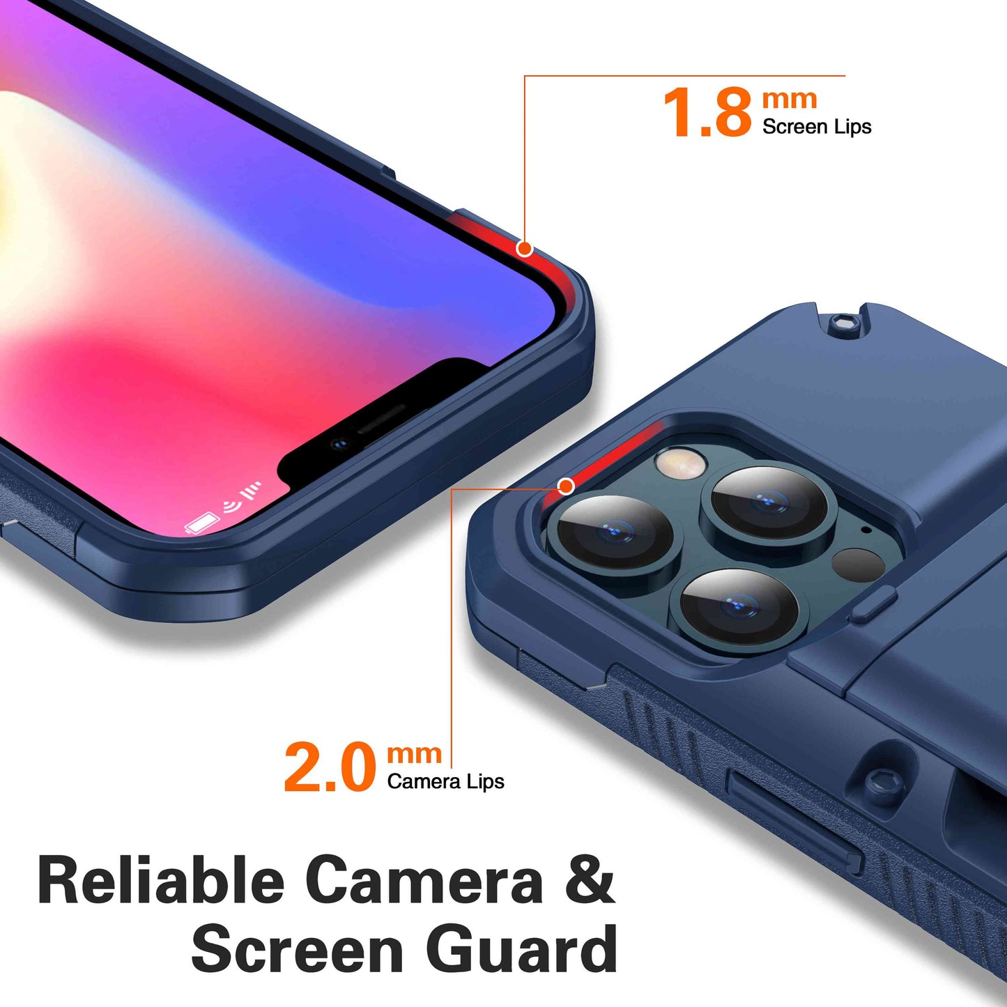 For Apple iPhone 13 Pro Max 6.7 inch Precise Cutout TPU+PC Side Non-slip Design Protective Phone Case with Card Slot