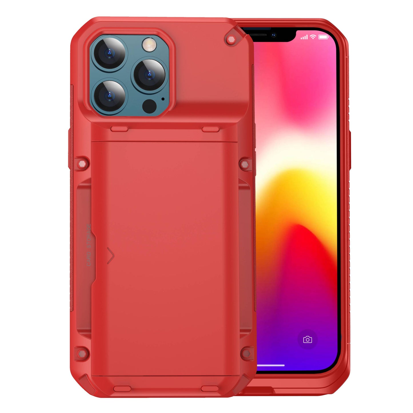For Apple iPhone 13 Pro Max 6.7 inch Precise Cutout TPU+PC Side Non-slip Design Protective Phone Case with Card Slot
