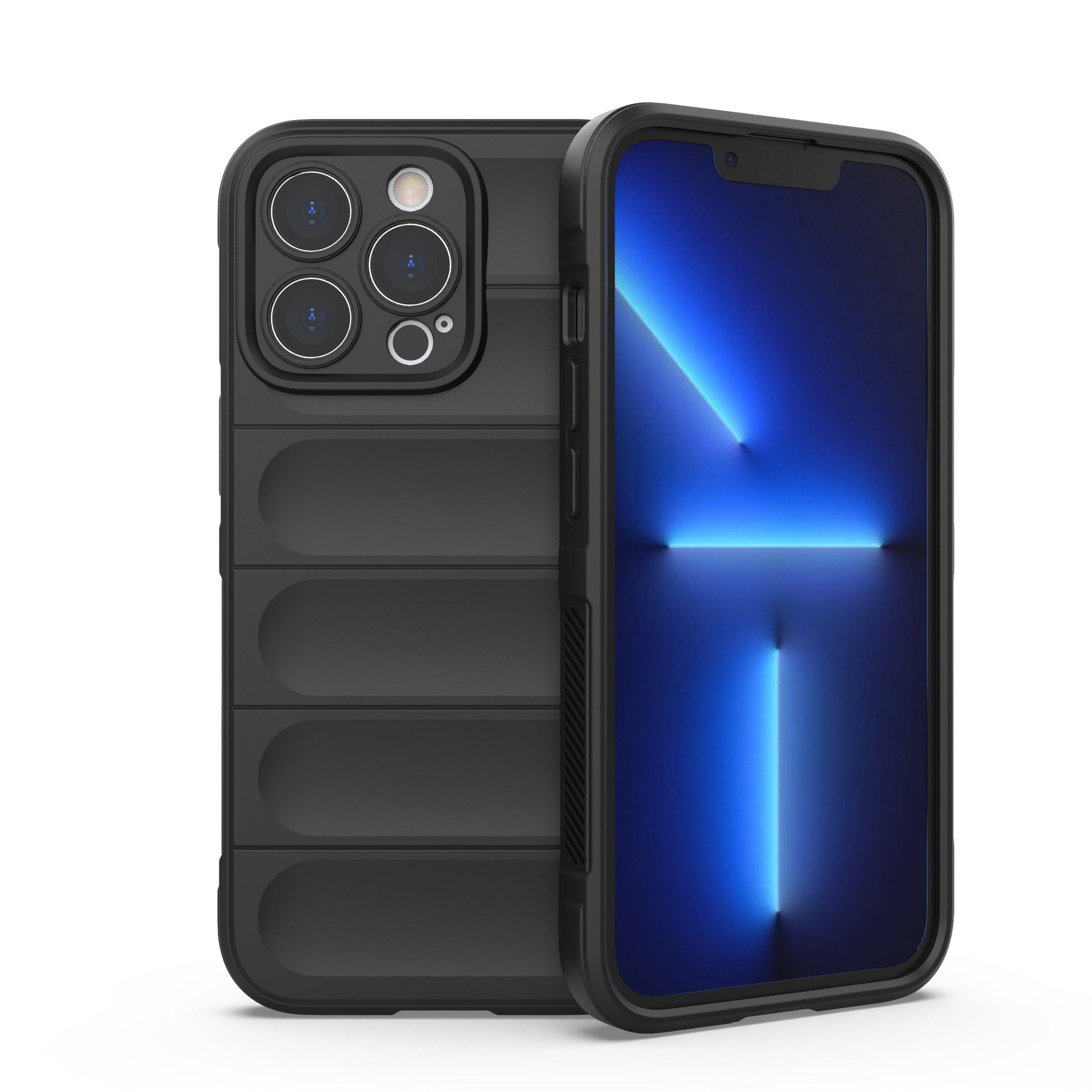 For iPhone 13 Pro 6.1 inch Anti-fall Rugged Back Shell Soft TPU Phone Protector Case