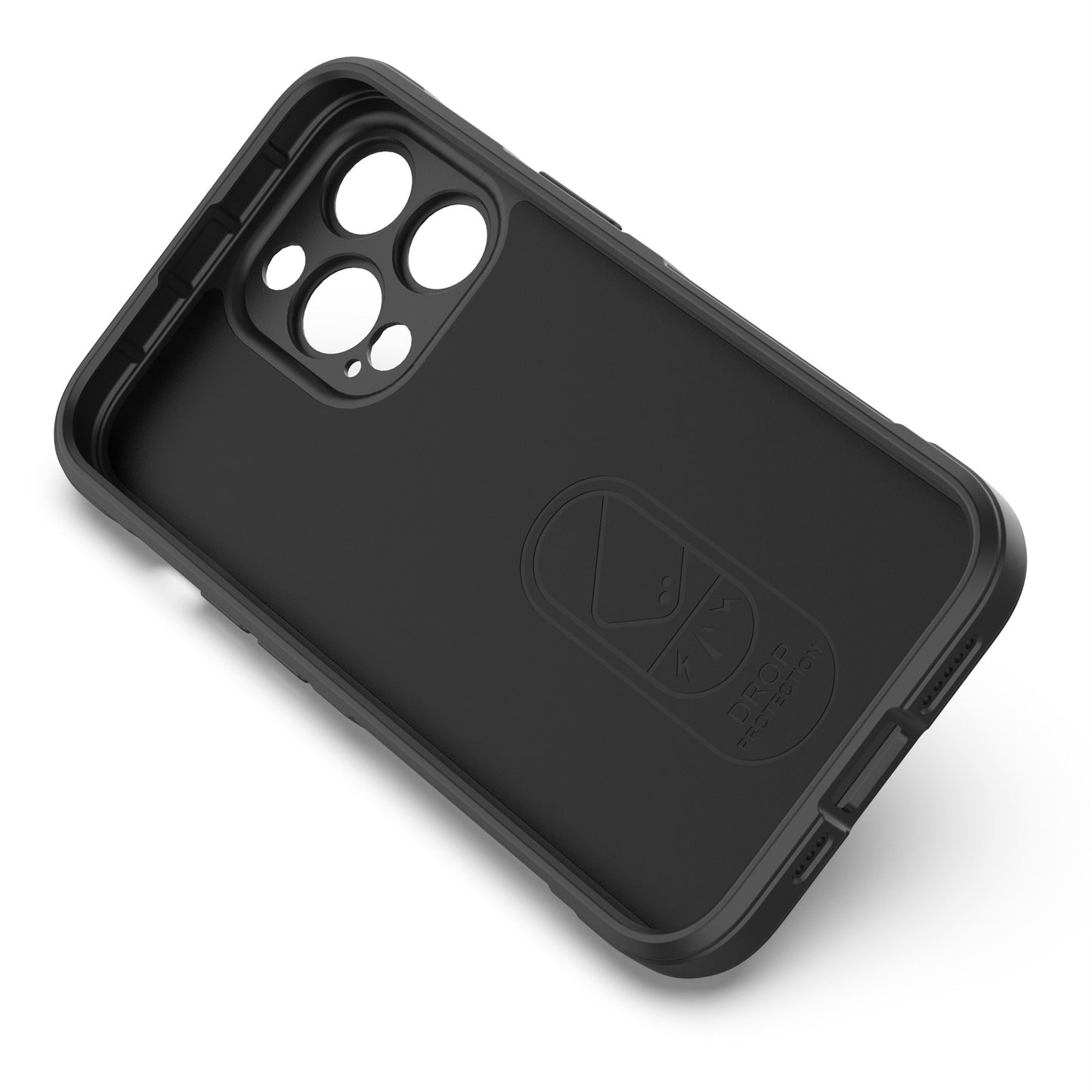 For iPhone 13 Pro 6.1 inch Anti-fall Rugged Back Shell Soft TPU Phone Protector Case