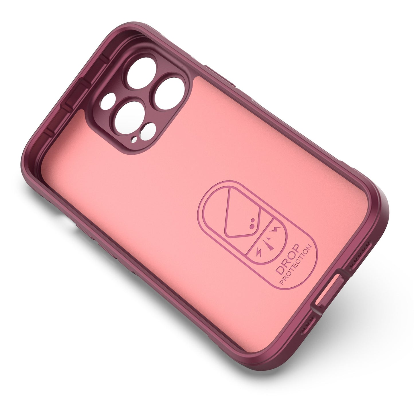 For iPhone 13 Pro 6.1 inch Anti-fall Rugged Back Shell Soft TPU Phone Protector Case