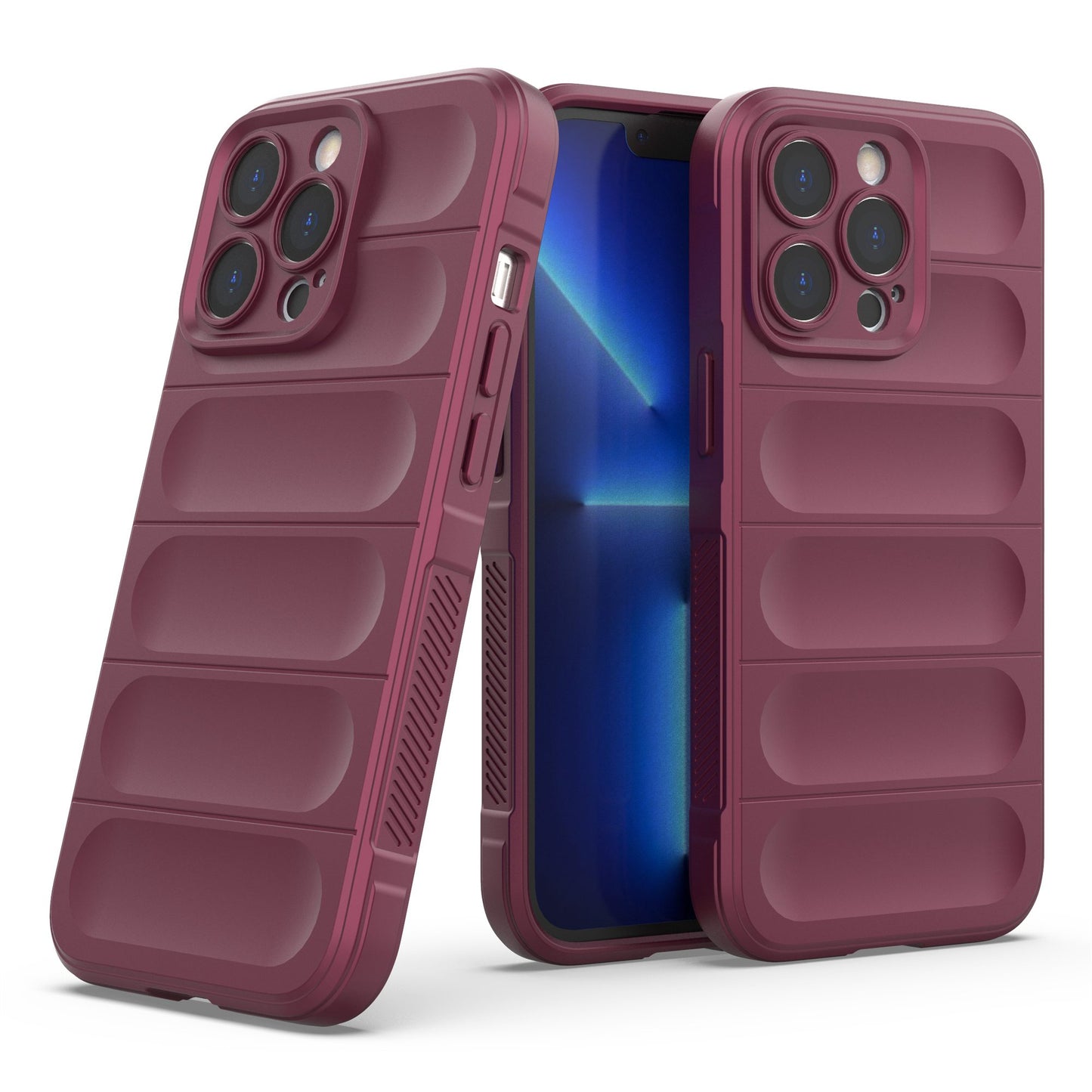 For iPhone 13 Pro 6.1 inch Anti-fall Rugged Back Shell Soft TPU Phone Protector Case
