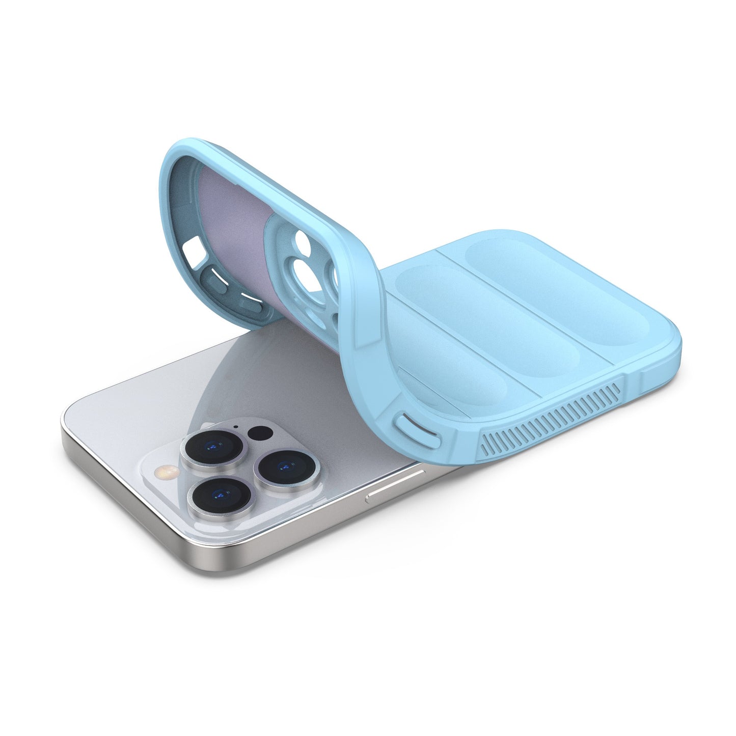 For iPhone 13 Pro 6.1 inch Anti-fall Rugged Back Shell Soft TPU Phone Protector Case
