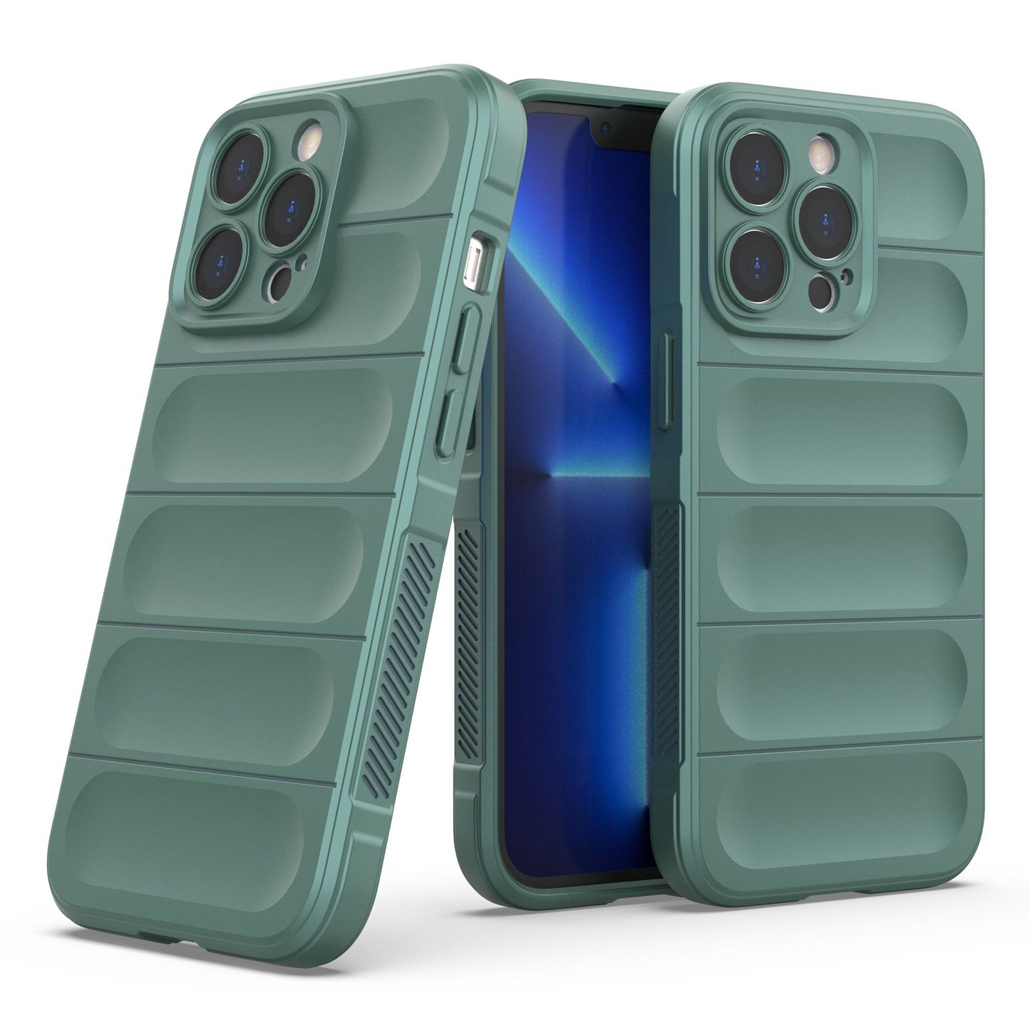 For iPhone 13 Pro 6.1 inch Anti-fall Rugged Back Shell Soft TPU Phone Protector Case
