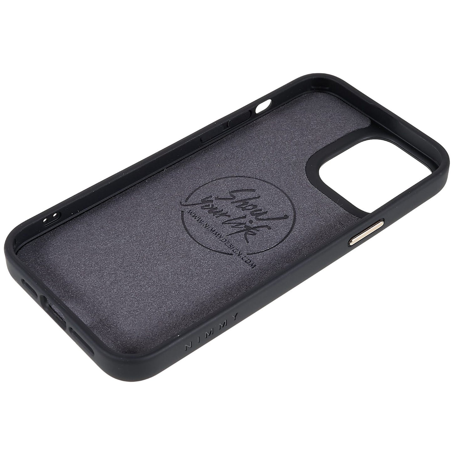 NIMMY Glasses Pet Series for iPhone 13 Pro 6.1 inch Anti-drop Phone Shell Embroidery PU Leather + PC + TPU Back Case