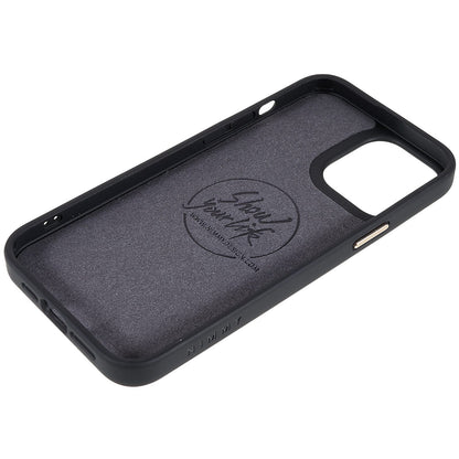 NIMMY Glasses Pet Series for iPhone 13 Pro 6.1 inch Anti-drop Phone Shell Embroidery PU Leather + PC + TPU Back Case