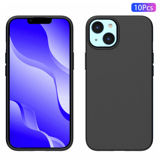10Pcs/Pack Soft TPU Phone Protective Case for iPhone 14 6.1 inch, Dual-sided Matte Finish Anti-scratch Cover