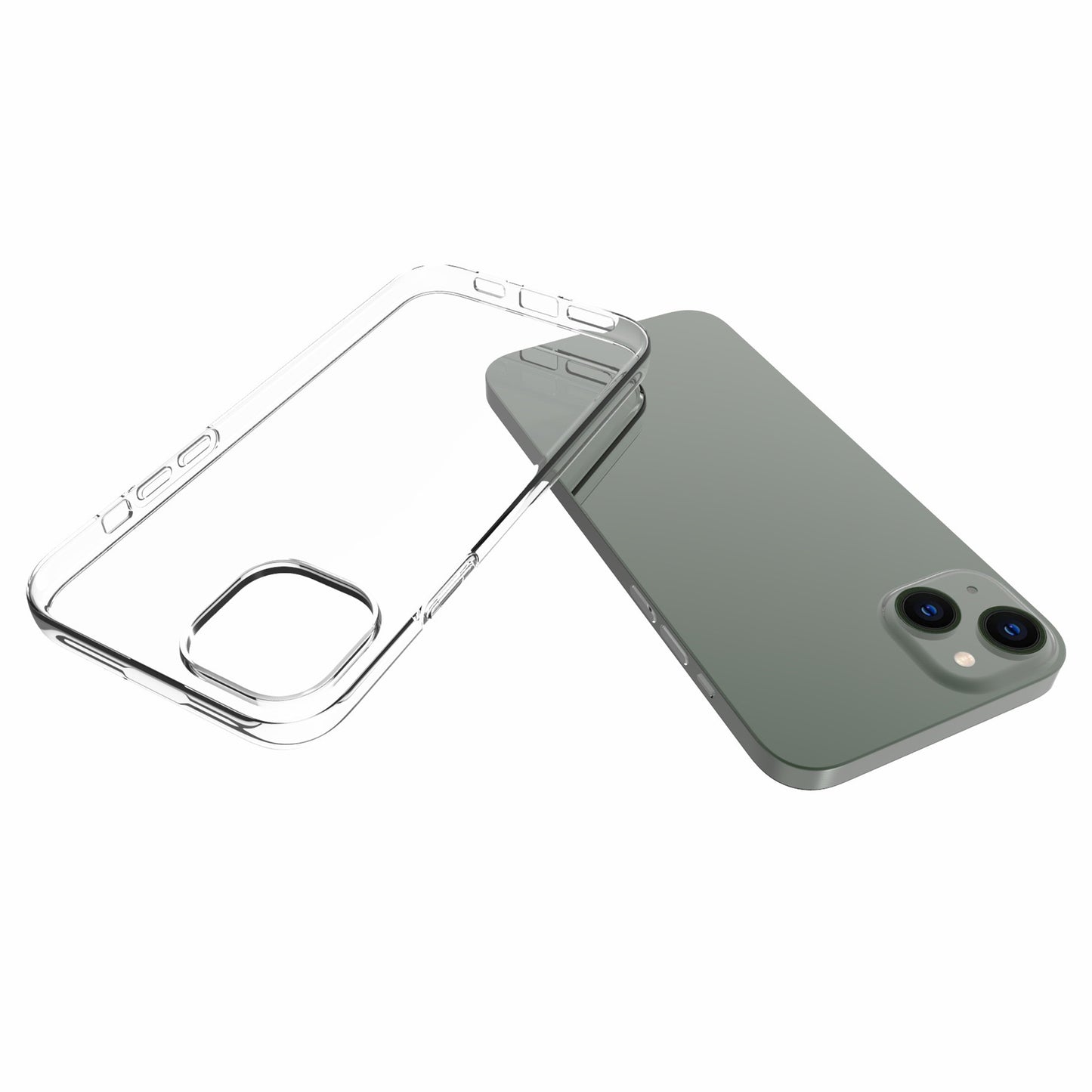 10Pcs / Pack Mobile Phone Cover for iPhone 14 Plus 6.7 inch, Clear TPU Phone Case Inner Watermark-Free Protective Cover