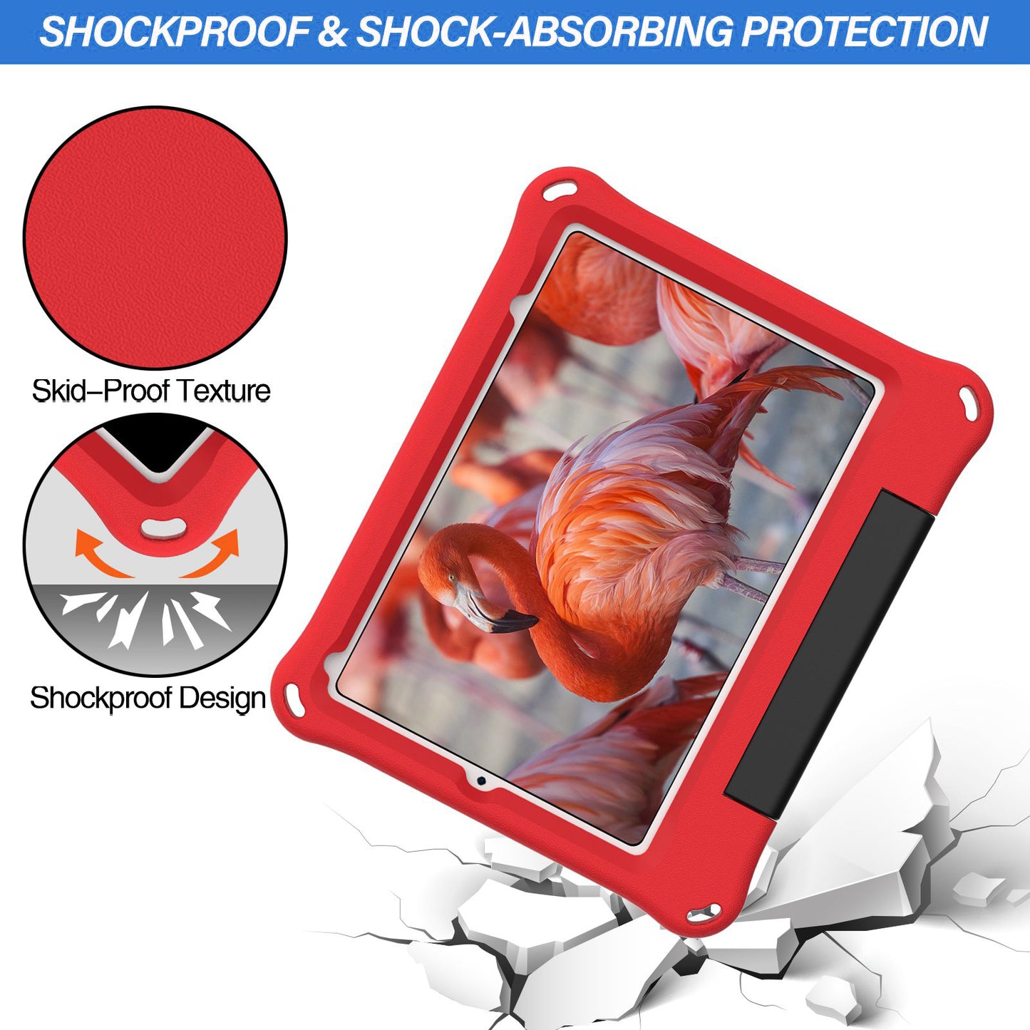 For iPad mini (2021) Foldable Ring Kickstand Design EVA Tablet Case Shockproof Cover