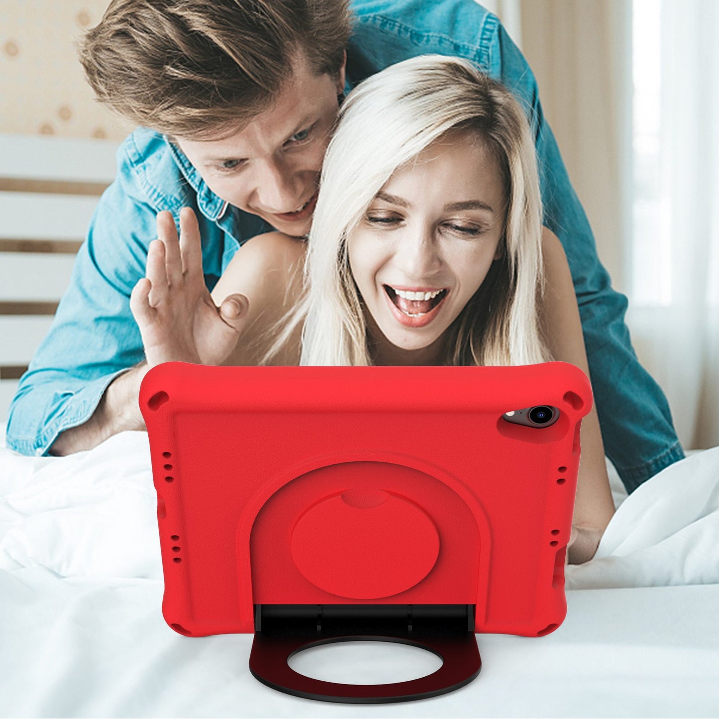 For iPad mini (2021) Foldable Ring Kickstand Design EVA Tablet Case Shockproof Cover