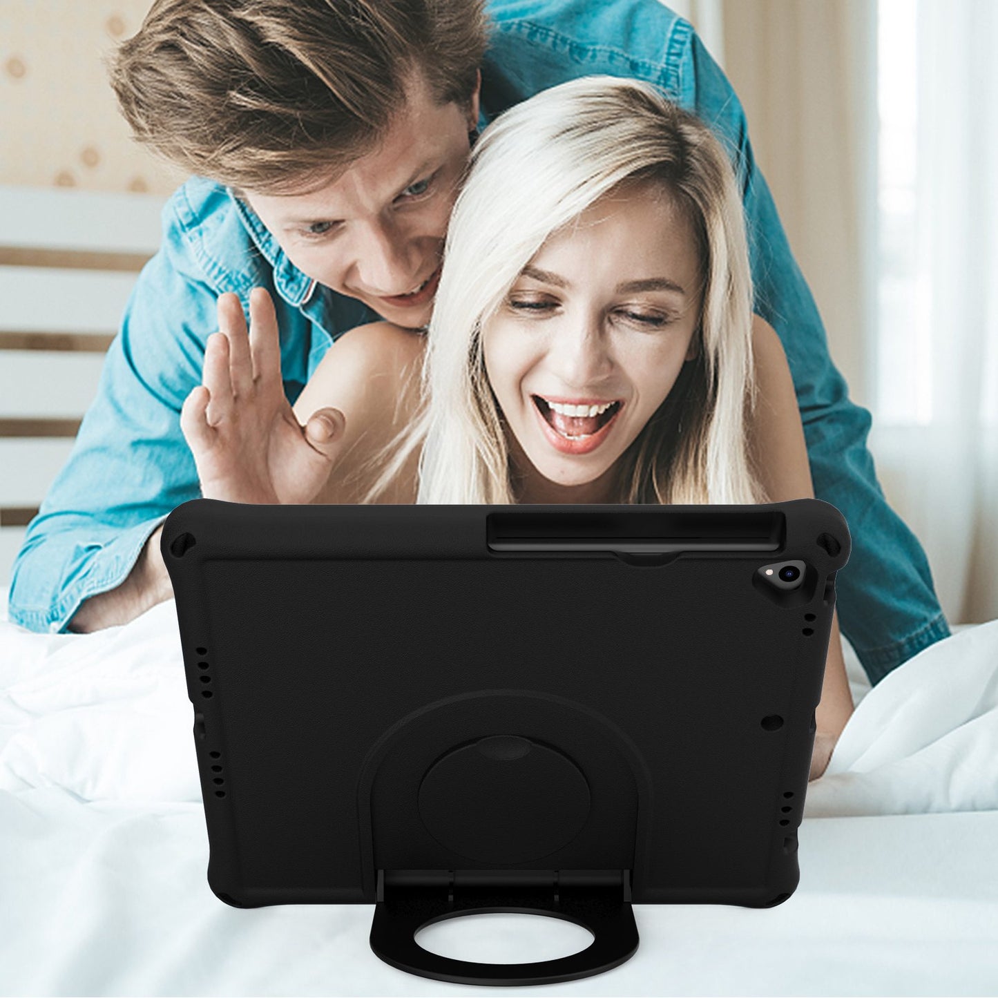 For iPad Air 10.5 inch (2019)/Pro 10.5-inch (2017) EVA Tablet Case Anti-drop Protective Cover with Ring Kickstand