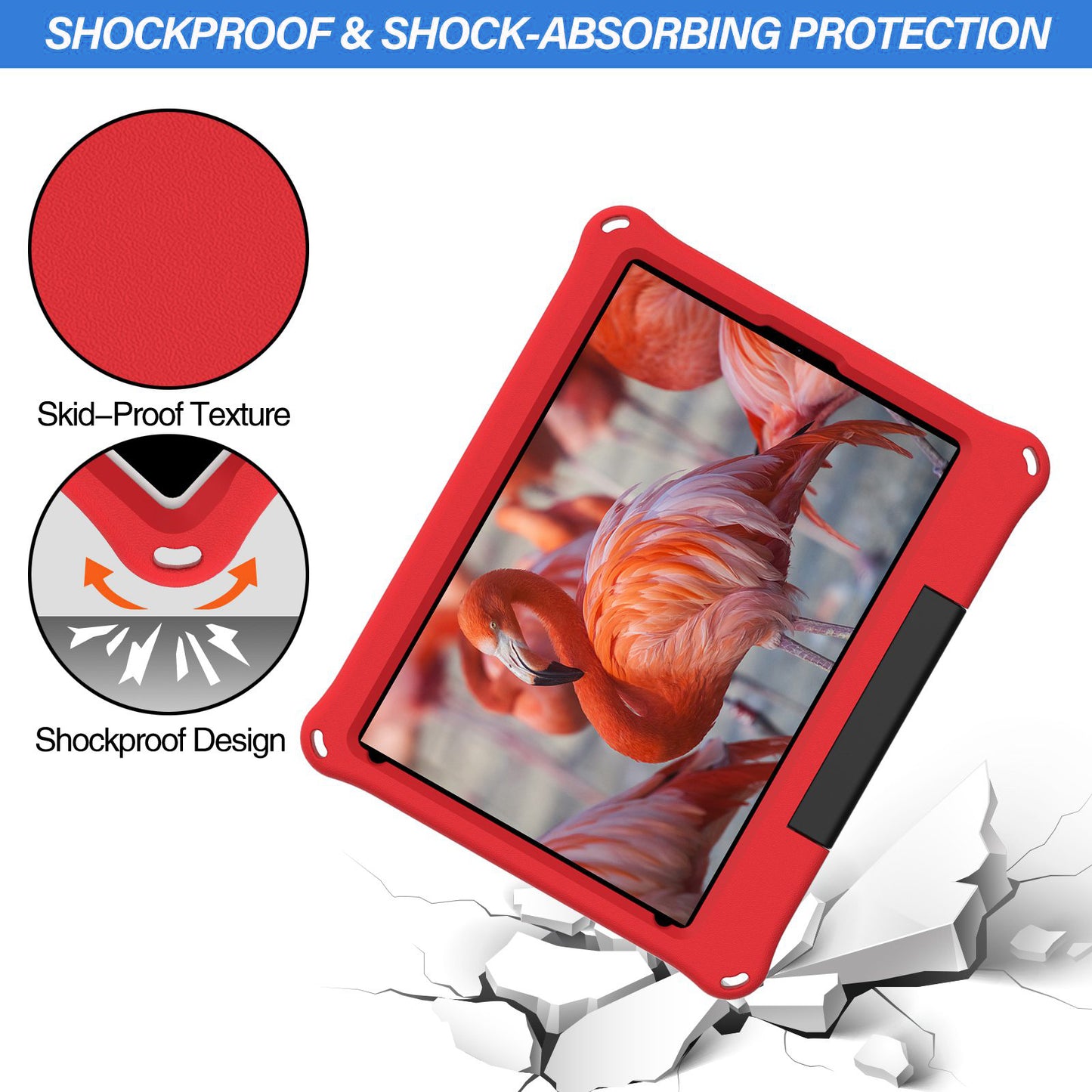 For iPad Air 10.5 inch (2019)/Pro 10.5-inch (2017) EVA Tablet Case Anti-drop Protective Cover with Ring Kickstand