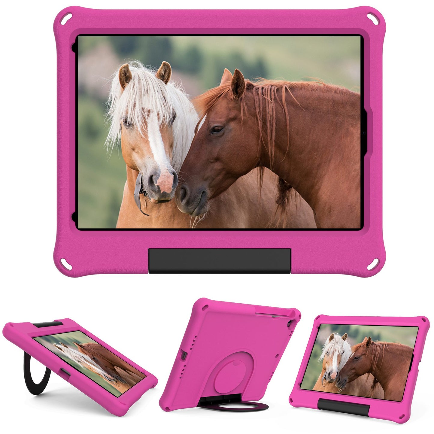 For iPad Air 10.5 inch (2019)/Pro 10.5-inch (2017) EVA Tablet Case Anti-drop Protective Cover with Ring Kickstand