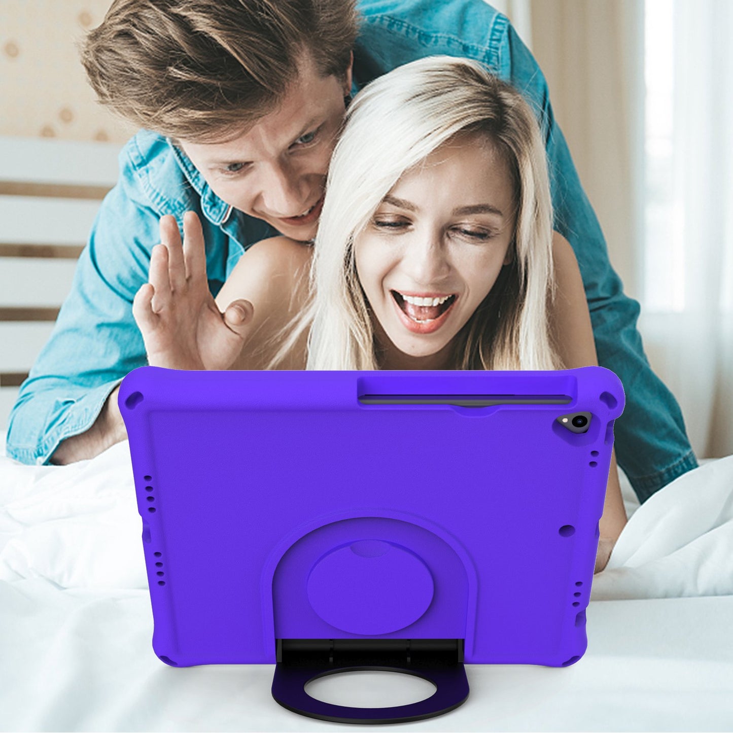 For iPad Air 10.5 inch (2019)/Pro 10.5-inch (2017) EVA Tablet Case Anti-drop Protective Cover with Ring Kickstand