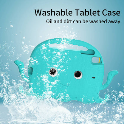 For iPad Mini/Mini 2/mini 3/mini 4/mini (2019) 7.9 inch EVA Tablet Case Cute Cartoon Octopus Protective Cover Pen Slot Design Anti-drop Case with Handle and Shoulder Strap